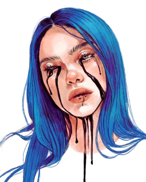 Билли Айлиш рисунок