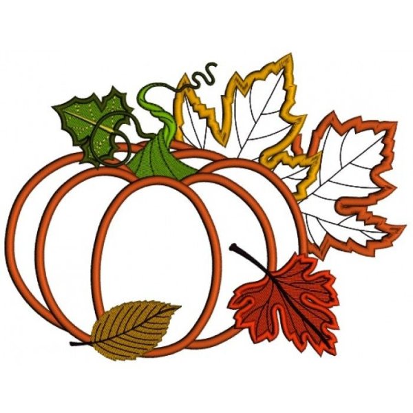 Листик тыквы для аппликации