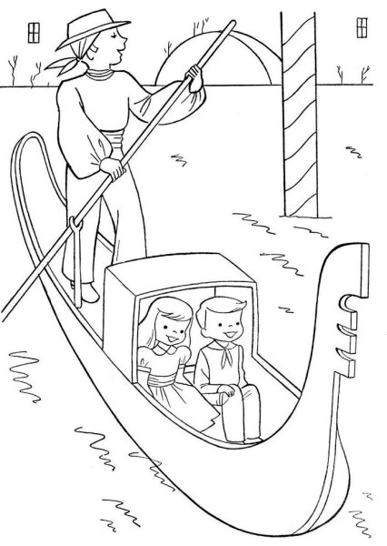 Раскраска Венеция для детей