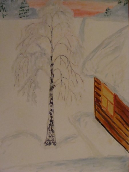 Иллюстрация к стихотворению белая береза