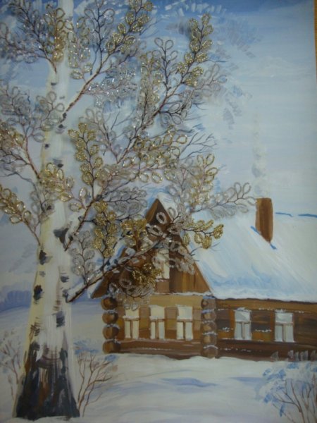 Иллюстрация к стихотворению Есенина береза