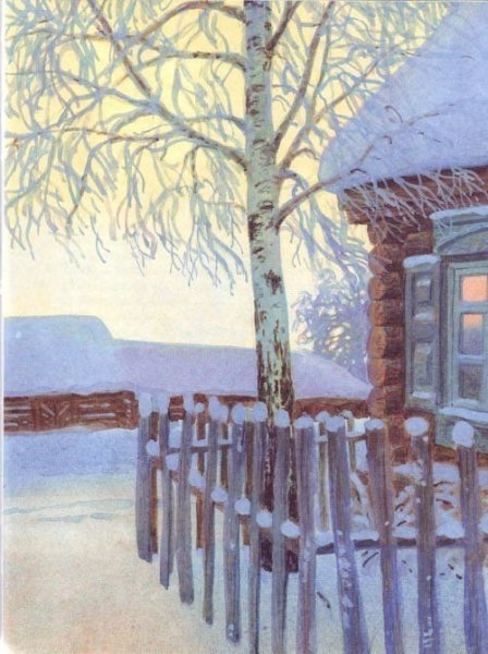 Рисование «деревья в инее» (т. с. Комарова, стр. 91)