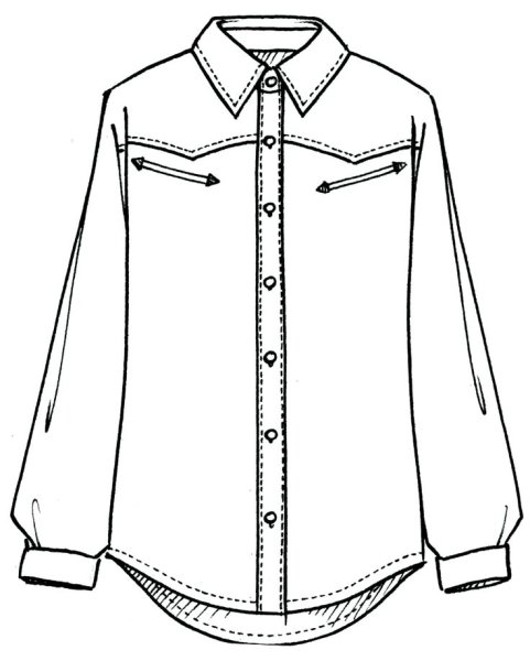 Нарисовать рубашку