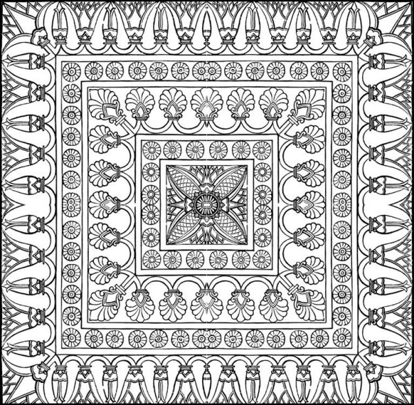 Узоры ковра для рисования