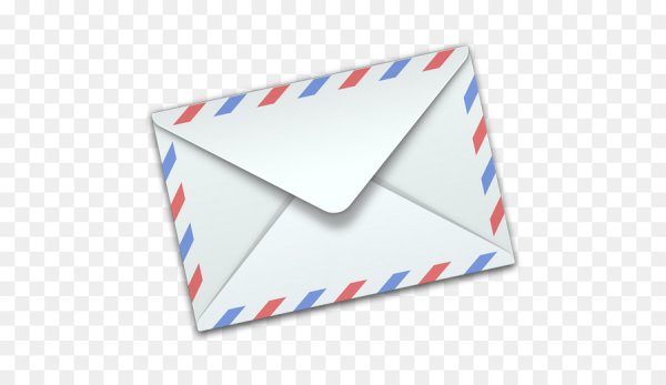 Конверт на прозрачном фоне