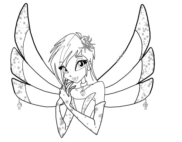 Раскраска Винкс Текна энчантикс