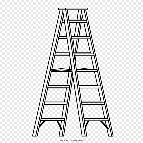 Стремянка сбоку вектор