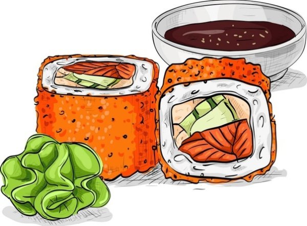 Роллы скетч