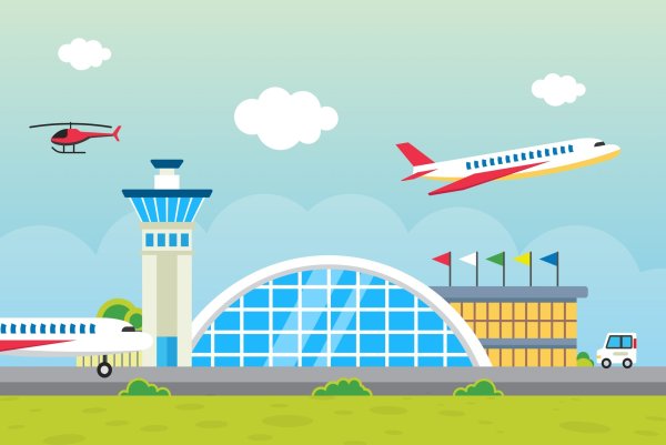 Аэропорт иллюстрация