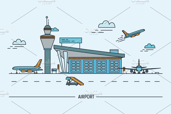 Нарисовать аэропорт