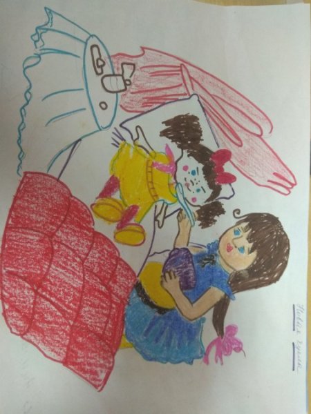 Болезнь куклы рисунок детский