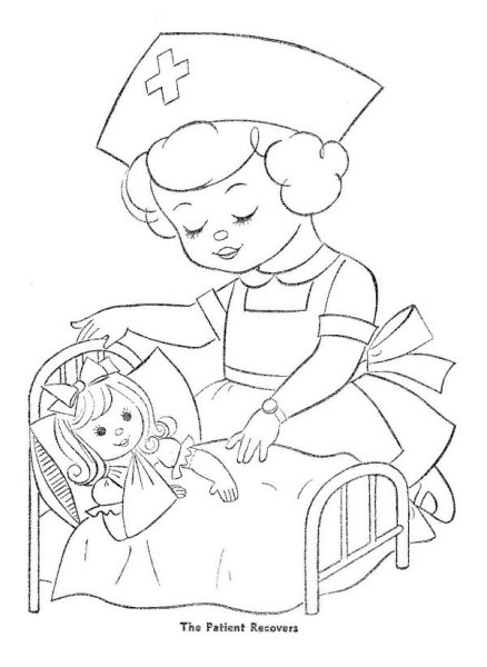 Болезнь куклы раскраска для детей