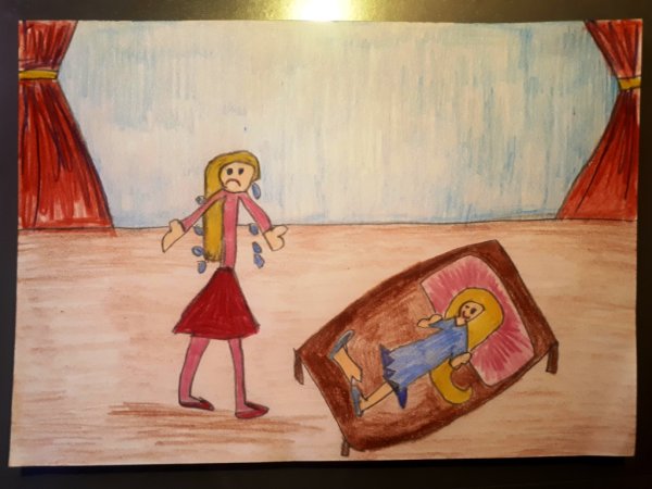 Рисунок кукла заболела