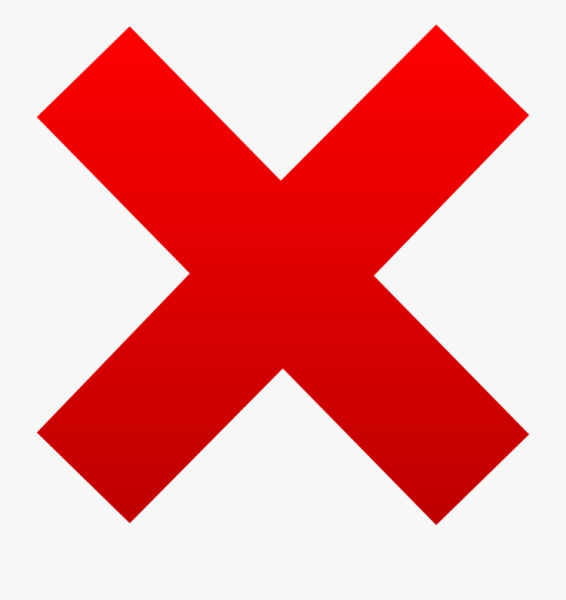 Красный крестик на белом