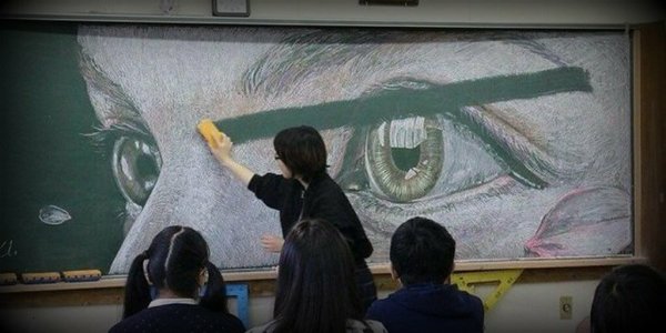 Шедевры на школьной доске