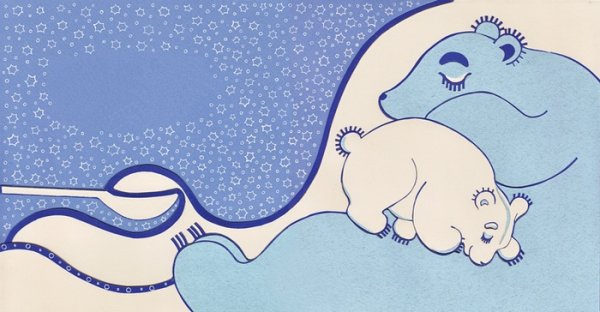 Умка ложкой снег мешая