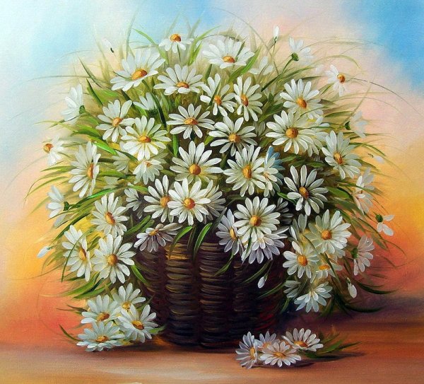 Ромашки пастелью