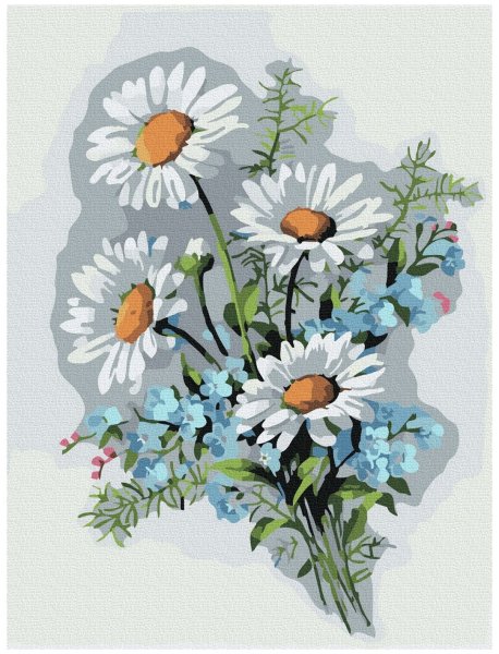 Нарисовать букет ромашек
