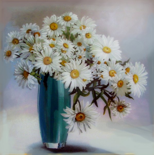 Букет ромашек рисунок