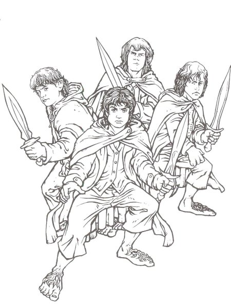 Раскраски Хоббит Властелин колец