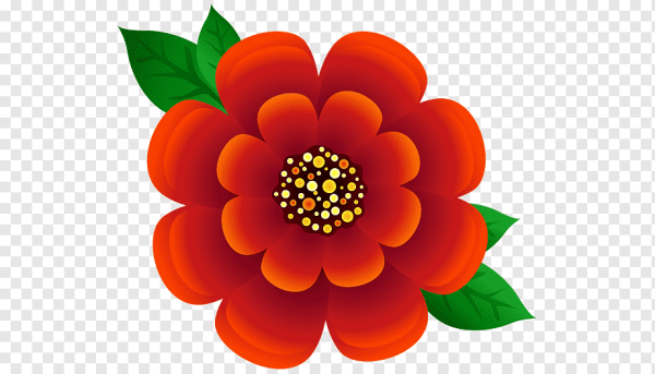 Красный цветок шаблон