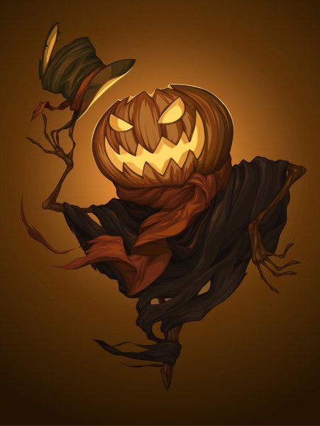 Тыква на Хэллоуин раскраска