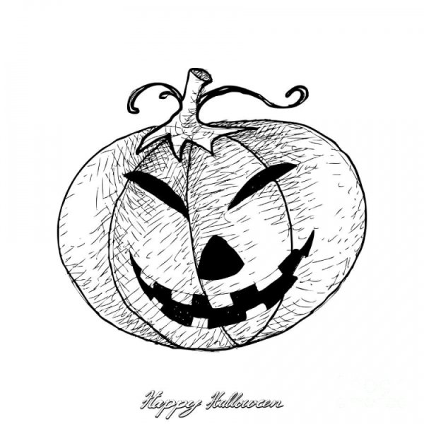 Мультяшная тыква на Хэллоуин