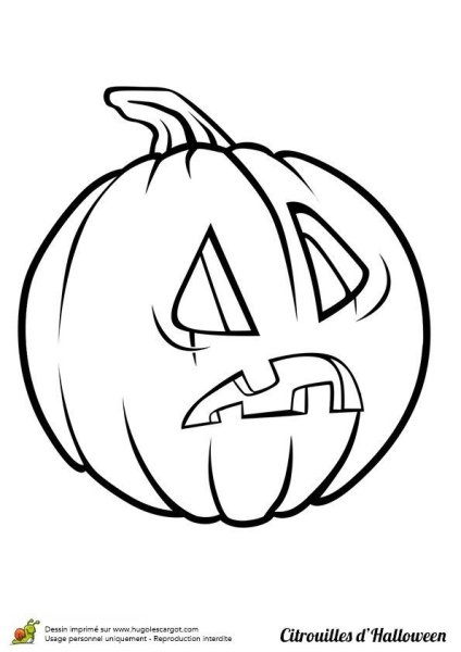 Набросок тыквы на Хэллоуин