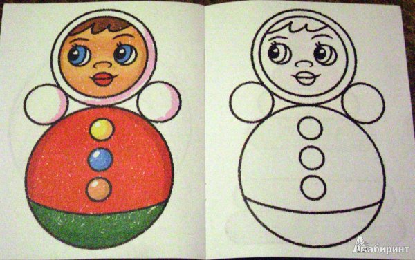 Аппликация неваляшка