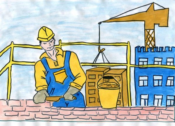 Строитель для детей без фона