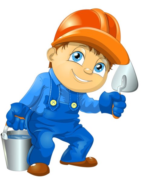 Строитель раскраска для детей