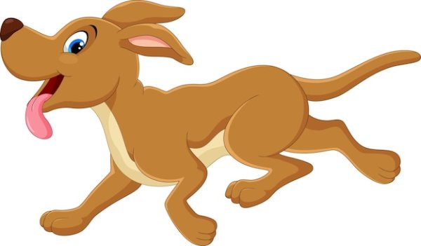 Собака бегает рисунок