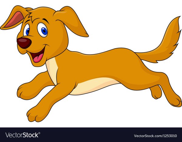 Собака бежит вектор