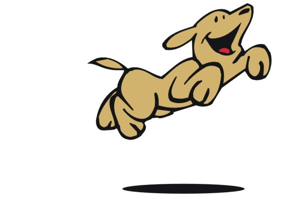 Мультяшная собака бежит