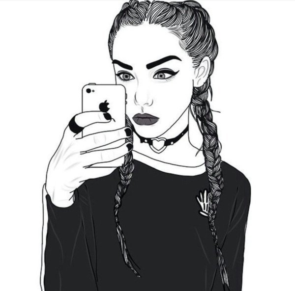 Рисунки девушек карандашом в стиле арт