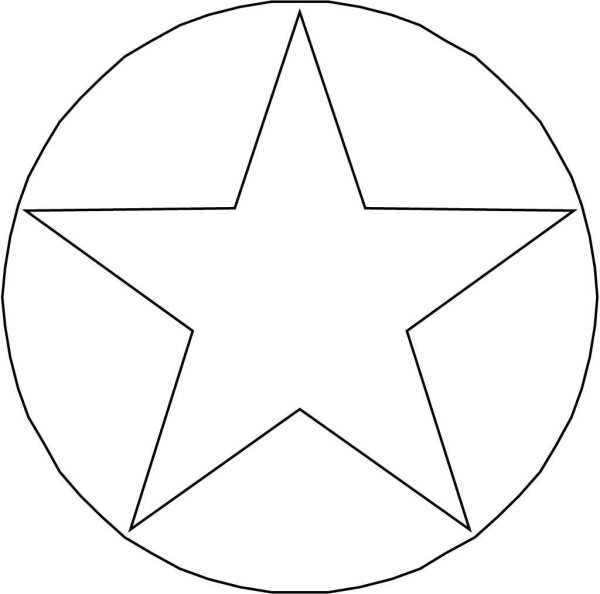 Пятиконечная звезда контур