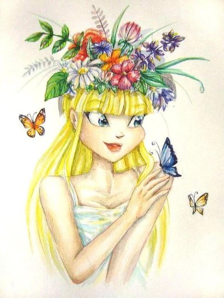 Девушка Весна рисунок