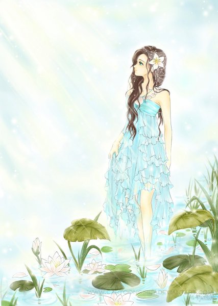 Девочка в платье рисунок