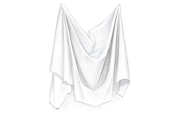 Драпировка карандашом