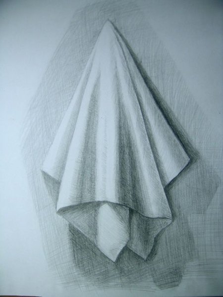 Драпировка карандашом