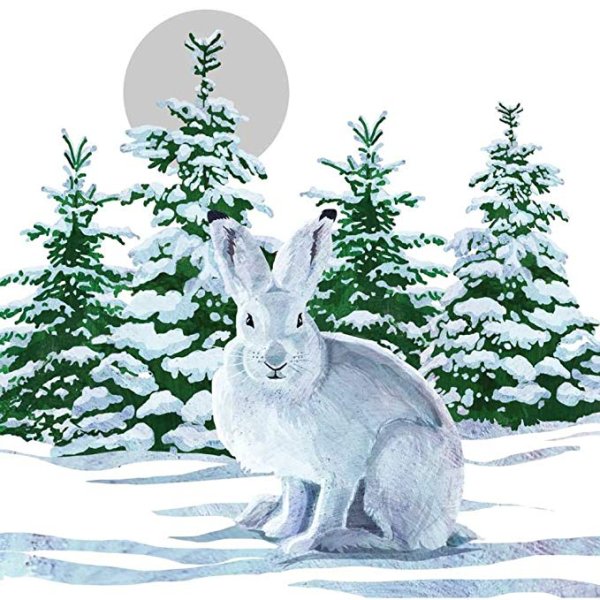 Зайчик в зимнем лесу