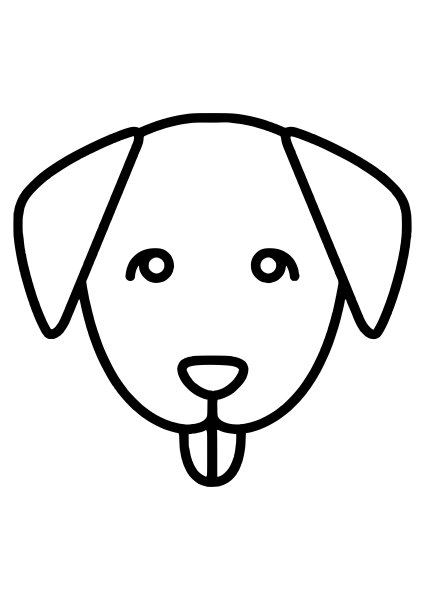 Мордочка собаки рисунок