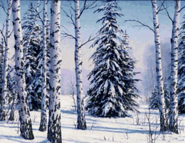 Рисование береза зимой в подготовительной группе