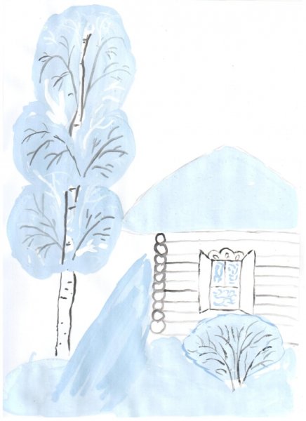 Алексей Либеров пейзаж Березки зима