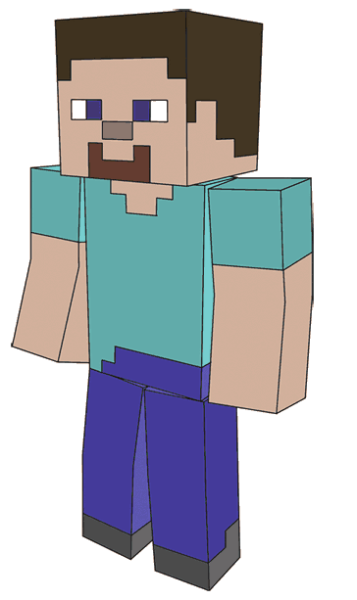 Как рисуется Стив в МАЙНКРАФТЕ