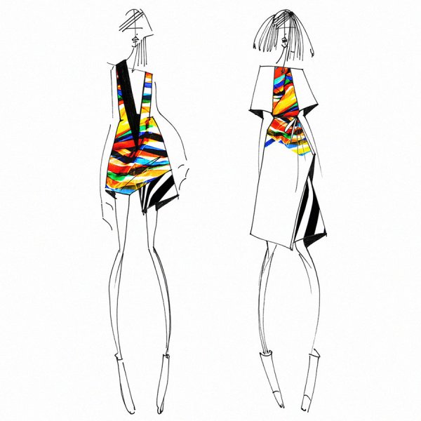 Эскизы одежды дизайнеров
