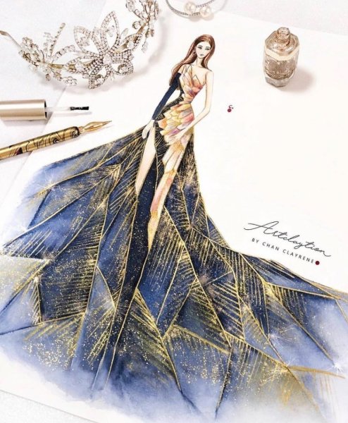 Эскизы одежды дизайнеров