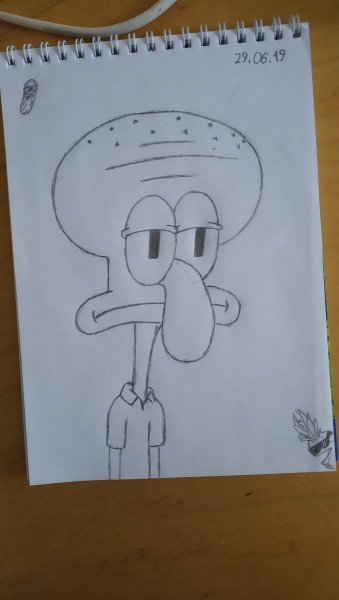 Рисунок Сквидварда для срисовки