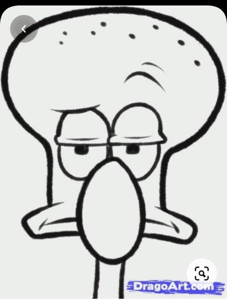 Сквидвард карандашом