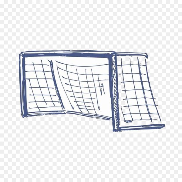 Ворота хоккейные сбоку вектор